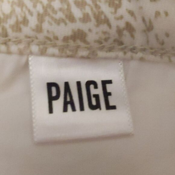 Paige Hoxton Ankle jeans, in Sonoran Snake print, cream & tan, sz 26 - Picture 6 of 9